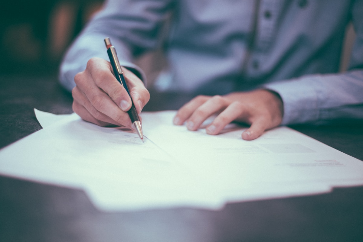 Contract documents arranged for review at LegalRush